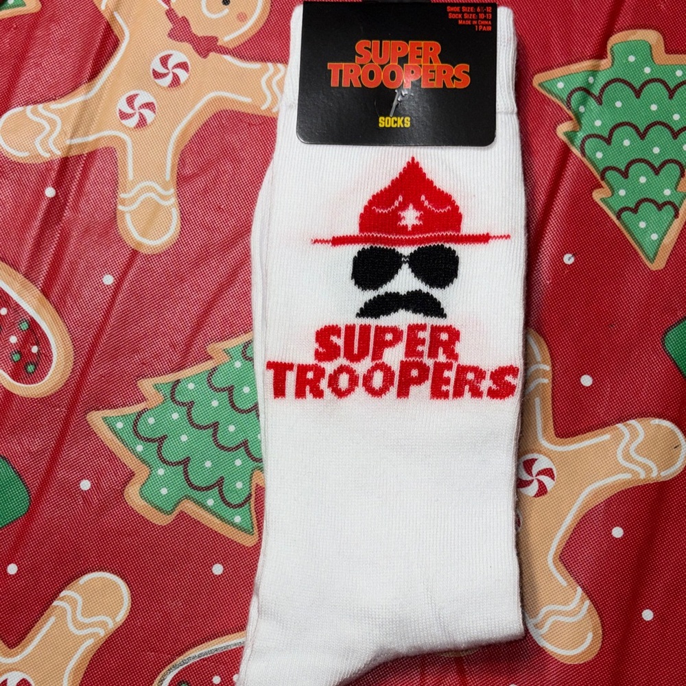 3/$18 bundle super troopers White Socks